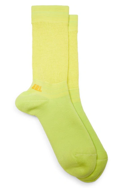 Erl Logo Mesh Panel Socks In Green