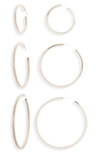 8 Other Reasons X Draya Michele City Limits Set Of 3 Hoop Earrings In Gold