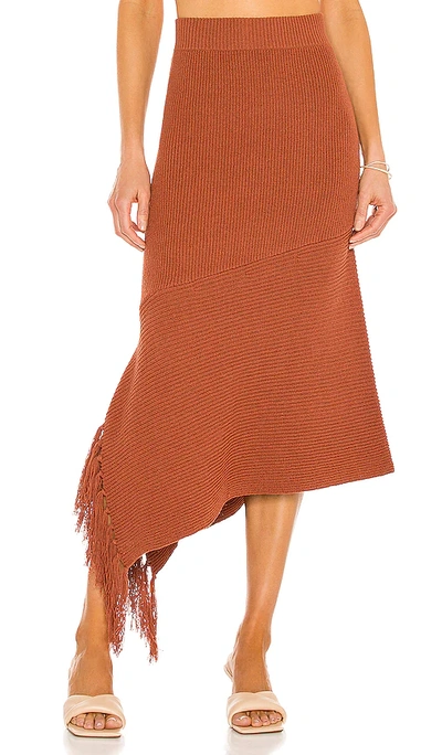 A.l.c Costello Maxi Skirt In Deep Amber