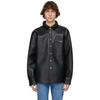 AXEL ARIGATO BLACK FAUX-LEATHER THAMES OVERSHIRT