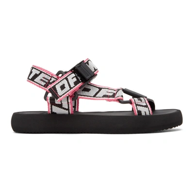 Off-white Trek Leather-trimmed Sandals In White