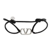 VALENTINO GARAVANI BLACK CORD VLOGO BRACELET