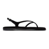 THE ROW BLACK CONSTANCE FLAT SANDALS