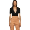 Jacquemus Yauco Buttoned Rib-knitted Bodysuit In Black