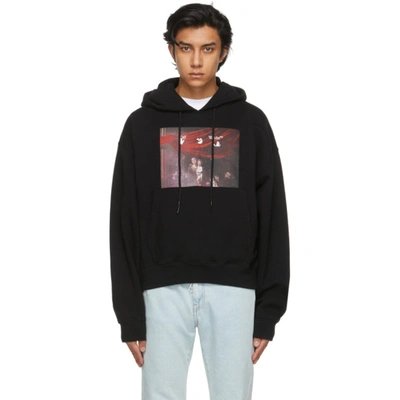 Off-white Black Sprayed Caravaggio Over Hoodie In White