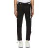 OFF-WHITE BLACK SLIM FIT BELTED JEANS