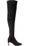 NICHOLAS KIRKWOOD Maeva embellished stretch-suede over-the-knee boots