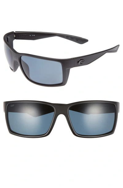 Costa Del Mar Reefton 65mm Polarized Sunglasses In Blackout/ Grey