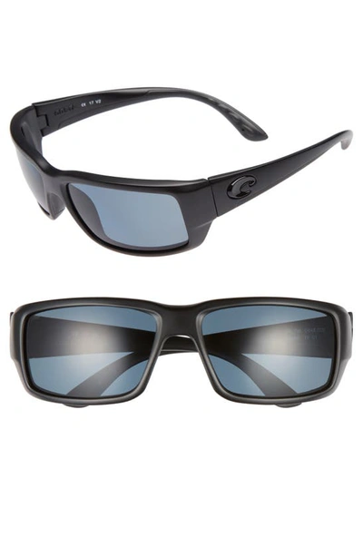 Costa Del Mar Fantail 60mm Polarized Sunglasses In Blackout/ Grey
