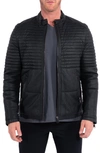 Maceoo Quilted Leather Jacket In Black