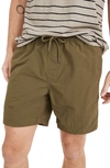 Madewell Everywear Shorts In Desert Olive