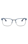 Ray Ban 52mm Optical Glasses In Matte Blue