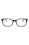 RAY BAN 51MM SQUARE OPTICAL GLASSES,RX537551-O