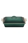 LE CREUSET 4 QUART COVERED RECTANGULAR STONEWARE CASSEROLE,PG07053A-331M