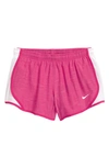 Nike Kids' Dry Tempo Running Shorts In Fireberry/ White/ Fireberry