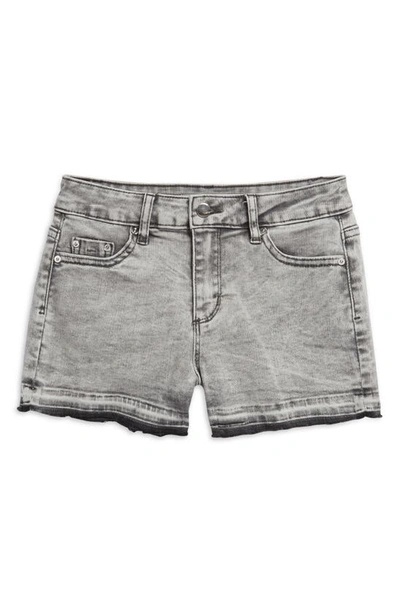 Tractr Kids' Denim Shorts In Washed Black