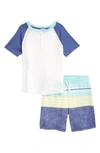 SPLENDID KIDS' STRIPE HENLEY & SHORTS SET (TODDLER & LITTLE BOY),RTS1387