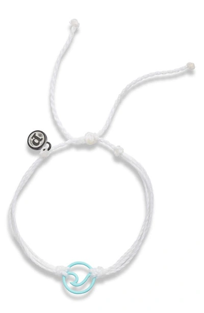 Pura Vida Wave Braided Cord Bracelet In White