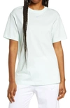 Nike Essential Embroidered Swoosh Cotton T-shirt In Barely Green/ White