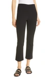 Vince Mid-rise Cropped Kick-flare Pants In Black