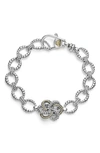 Lagos Sterling Silver & 18k Yellow Gold Love Knot Station Bracelet, 7 In Two-tone