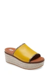 Fitflop Eloise Water Resistant Platform Slide Sandal In Sunshine Yellow Mix
