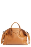 Givenchy Medium Antigona Leather Satchel In 913-tan