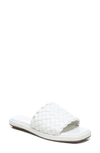 Vince Women's Rumi Woven Leather Slides In Off White