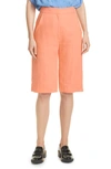 Smythe Linen Bermuda Shorts In Peach
