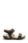 Halsa Footwear Dominica Sandal In Black Leather