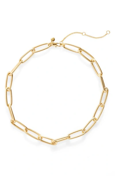 Madewell Paper Clip Chain Necklace In Vintage Gold