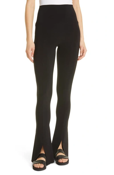 Norma Kamali Spat Stretch-jersey Flared Leggings In Black