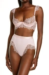 Oh La La Cheri Maria Underwire Bra & High Waist Panties In Crystal Rose