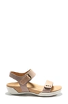 Halsa Footwear Dominica Sandal In Taupe Leather