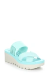 Fly London Yabo Platform Slide Sandal In 008 Cloud/mynt Elastic/cupido