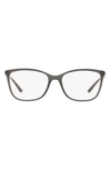 Dolce & Gabbana 54mm Rectangular Optical Glasses In Trans Grey