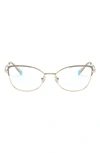 Tiffany & Co 53mm Butterfly Optical Glasses In Pale Gold