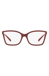 Michael Kors 54mm Rectangular Optical Glasses In Brown