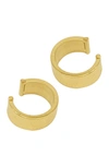 ADORNIA 14K YELLOW GOLD VERMEIL STAINLESS STEEL CUFF EARRING,731199498933