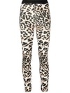 PACO RABANNE ANIMALIER LEGGINGS IN VISCOSE BLEND