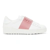 VALENTINO GARAVANI WHITE & PINK OPEN SNEAKERS