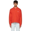 ADER ERROR ORANGE NEEDLE LOGO LONG SLEEVE POLO