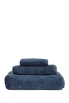 LINUM HOME MIDNIGHT BLUE SOFT TWIST 3-PIECE TOWEL SET,850335004316
