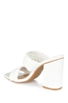 Journee Collection Melissa Woven Strap Block Heel Sandal In White