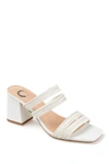 Journee Collection Journee Natia Strappy Block Heel Sandal In White
