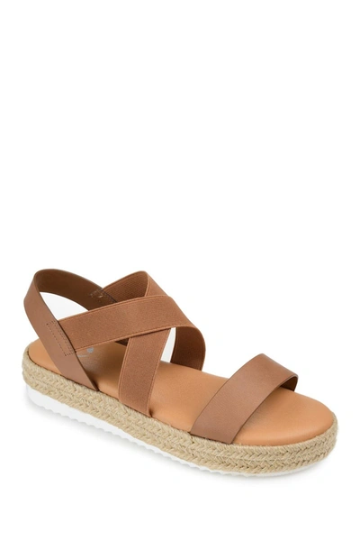 Journee Collection Womens Caroline Wedge Sandals In Brown