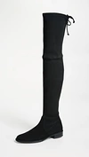 Stuart Weitzman Over-the-knee Boots With Luxurious Suede Finish And Elegant Design In Black
