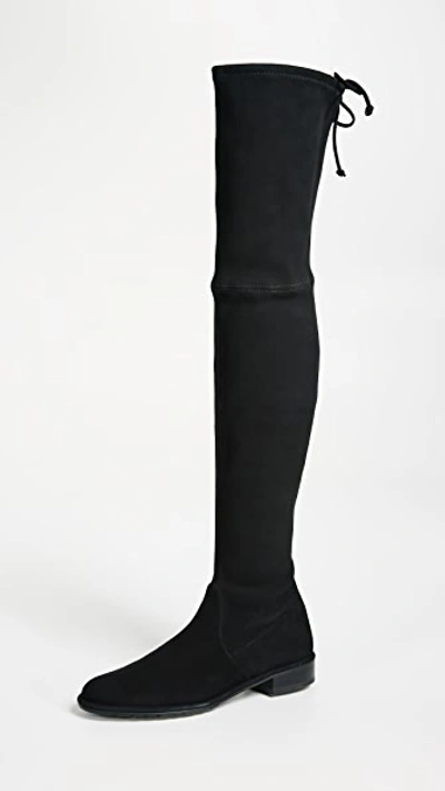 STUART WEITZMAN LOWLAND OVER THE KNEE BOOTS BLACK,STUAR20597