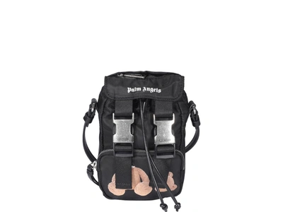 Palm Angels Mini Bear Cross Body Backpack In Black