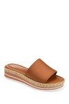 Journee Collection Rosey Womens Slip On Opentoe Flatform Sandals In Tan